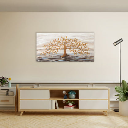 Quadro “Albero della Vita” 100x50 cm Gold - CASA CHIC