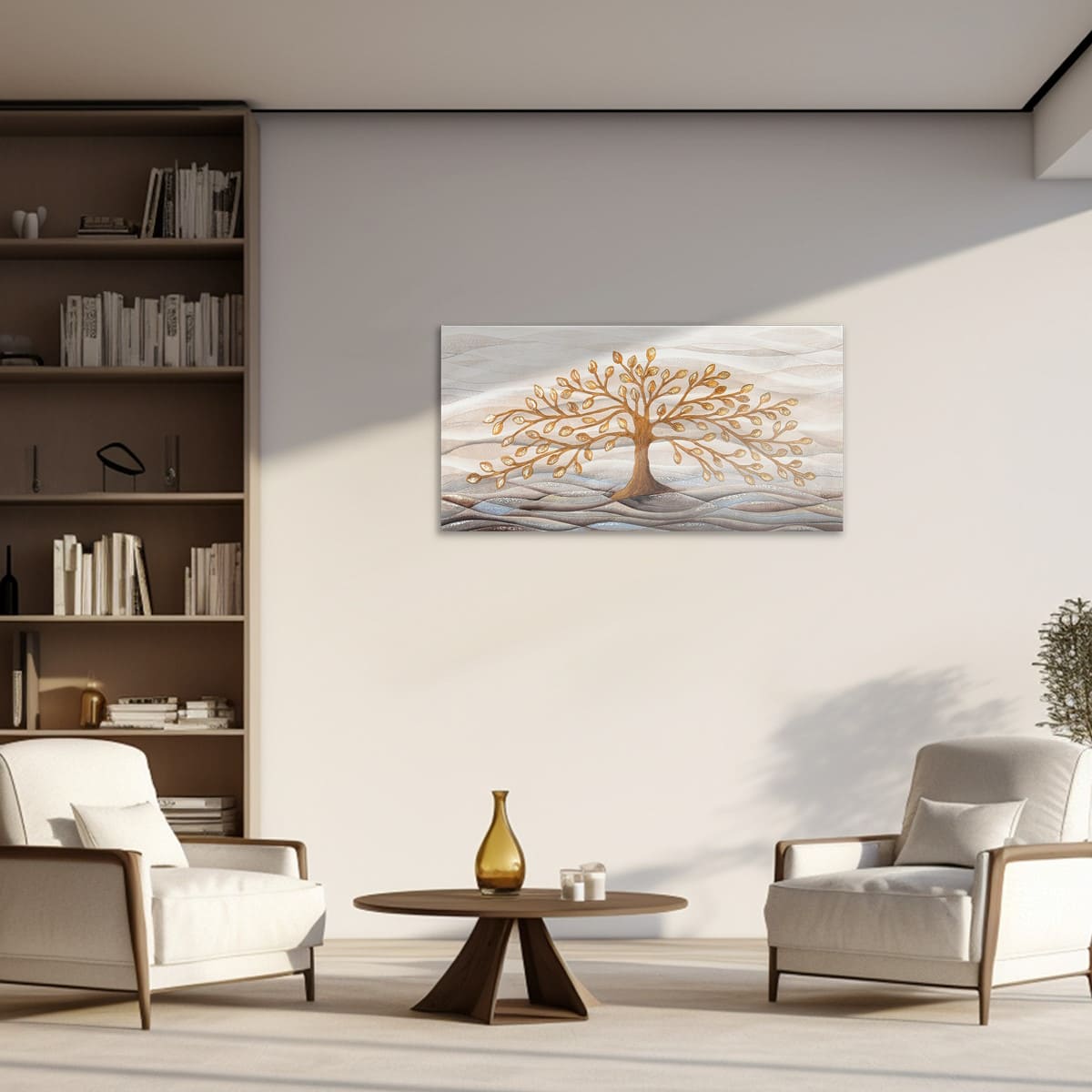 Quadro “Albero della Vita” 100x50 cm Gold - CASA CHIC