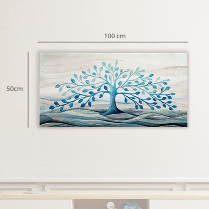 Quadro “Albero della Vita” 100x50 cm Turchese - CASA CHIC