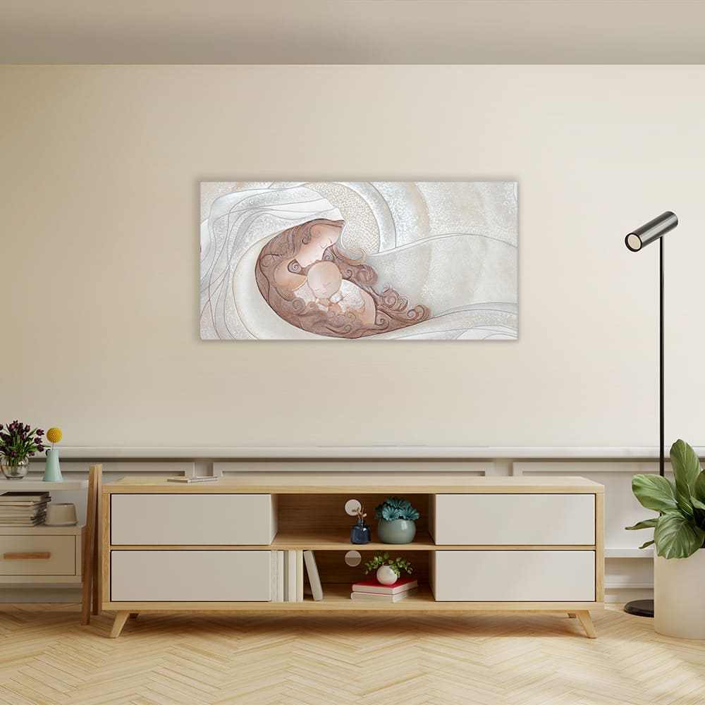 Quadro “Bacio” 100x50 cm Neutro - CASA CHIC