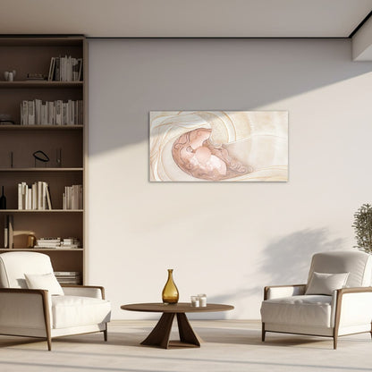 Quadro “Bacio” 100x50 cm Gold - CASA CHIC