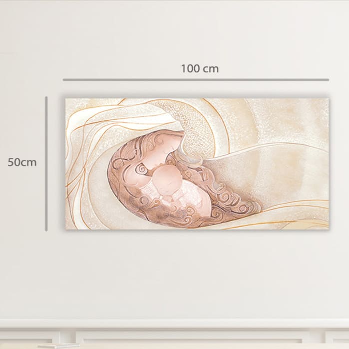 Quadro “Bacio” 100x50 cm Gold - CASA CHIC