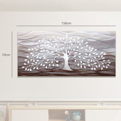 Quadro “Albero della Vita” 150×70 cm Bianco - CASA CHIC