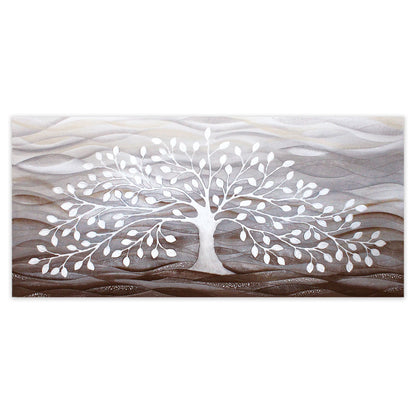 Quadro “Albero della Vita” 150×70 cm Bianco - CASA CHIC