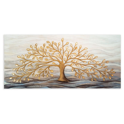 Quadro “Albero della Vita” 150×70 cm Gold - CASA CHIC