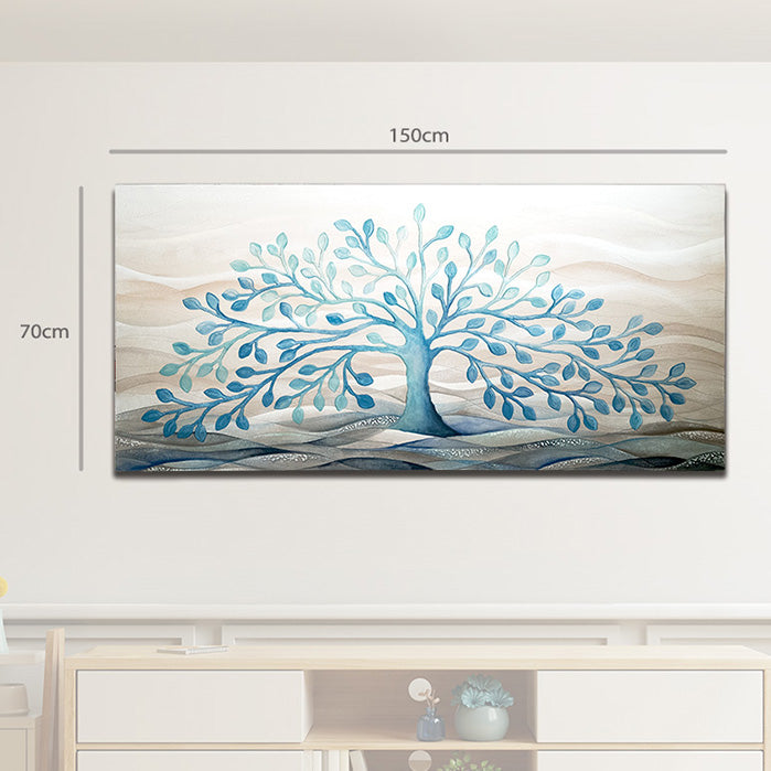 Quadro “Albero della Vita” 150×70 cm Turchese - CASA CHIC