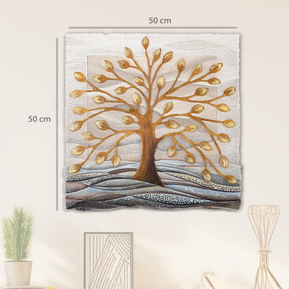 Quadro “Albero della Vita” 50×50 cm Gold - CASA CHIC