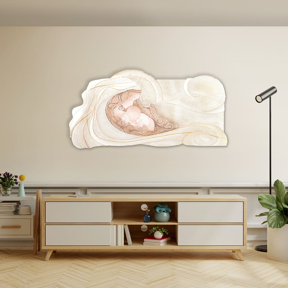 Quadro “Bacio” 130×60 cm Gold - CASA CHIC