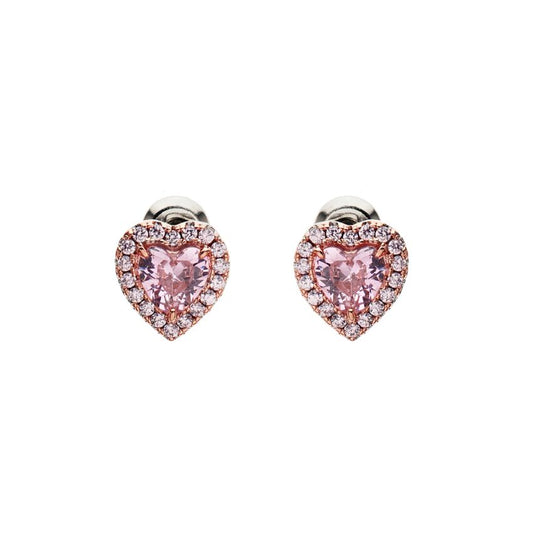 Orecchini placcati oro rosa con cubic zirconia