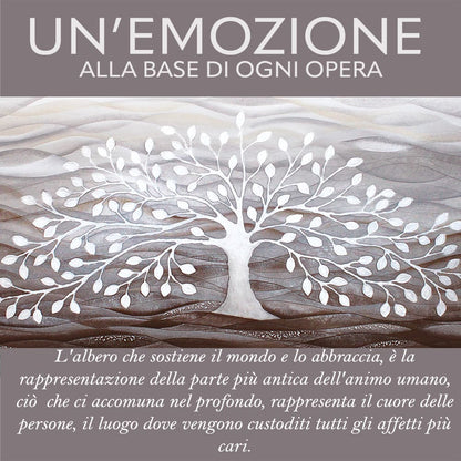 Quadro “Albero della Vita” 50×50 cm Bianco - CASA CHIC